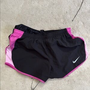 Nike Women's Black and Pink Running Shorts